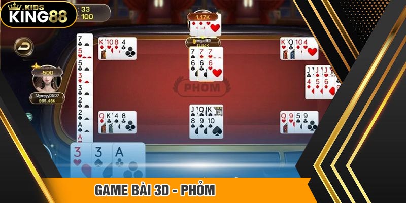 Phỏm là một trong những Game bài 3D King88 được yêu thích nhất