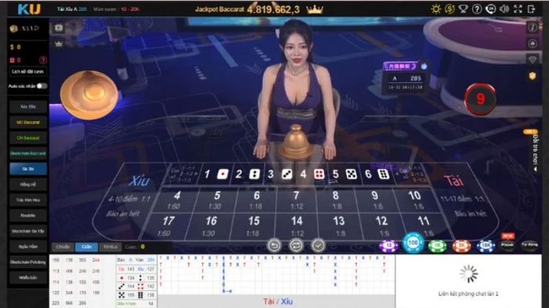 Giao diện tài xỉu Kubet tại King88 minh bạch, tốc độ nhanh và dễ quan sát